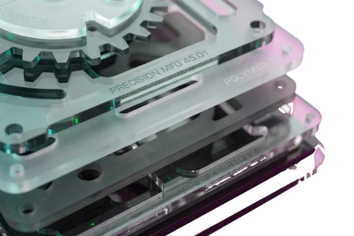 Lasergeschnittene Acryl-Frontplatten und Präzisionsteile in verschiedenen Stärken – CAESS Laser